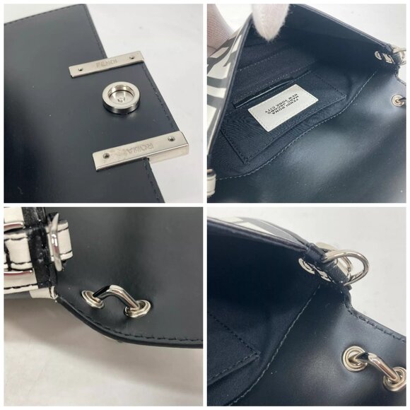 FENDI 7AS142 Marc Jacobs collab Baguette Pouch Logo Shoulder Bag 2WAY Hand Bag - Picture 16 of 16